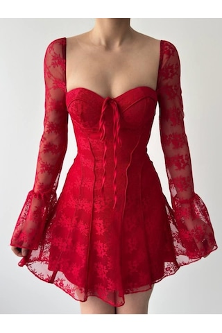 The İstanbul Evita Mini Elbise Altın