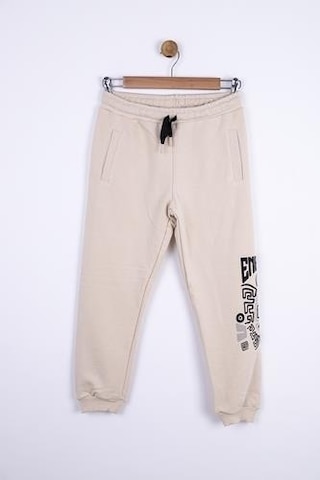 Erkek Çocuk Beli Paçası Lastikli Energy Pantolon-13023-bej