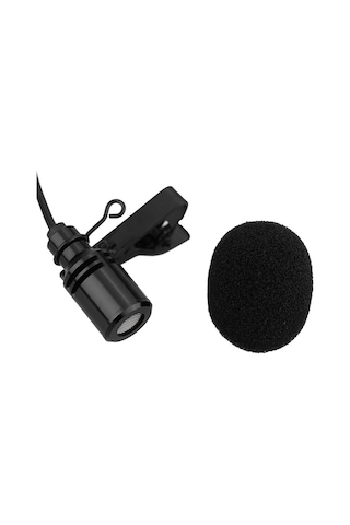 Xiyyadms Kollu Kondansatör Mikrofon, 360 Döner Kelebekli, 3.5mm Bağlantı, Rüzgar Gürültüsü Engelleyici Köpük Kapağı, 108cm Kablo