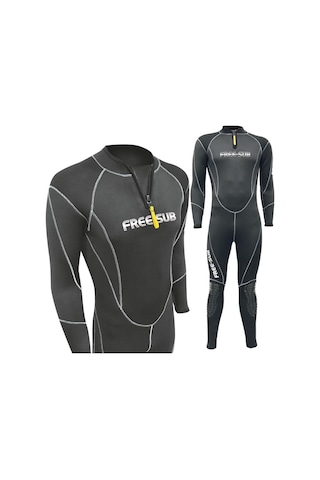 Free-Sub 5Mm Thyphoon Siyah Scuba Tüplü Dalış Elbisesi (489036531) Siyah