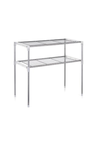 Xiyyadms Pratik İki Katlı Çelik Boru Mutfak Ve Banyo Depolama Rafı, Dayanıklı Ve Şık Tasarım Diğer