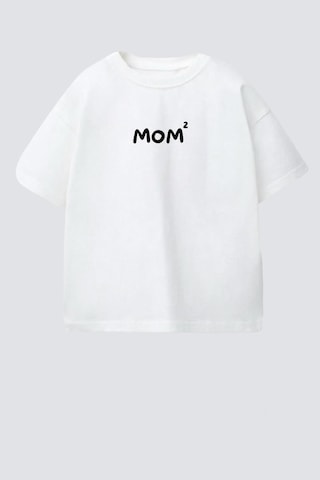 Monila Unisex Çocuk Pamuklu Bisiklet Yaka Baskılı T-shirt Ekru - Siyah