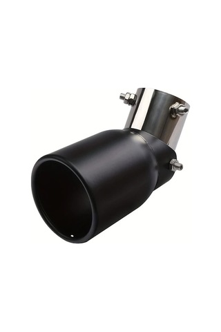 Pazly Siyah 63-89mm Aşağı Kavisli Paslanmaz Çelik Egzoz Ucu, Yüksek Dayanıklı, Korozyona Dayanıklı Jiletli
