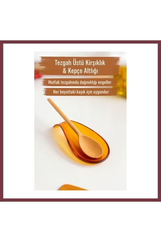 Storeşahin Akrilik Bal Tezgah Üstü Kirli Kaşıklık & Kepçe Altlığı Shn0720