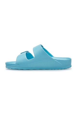 Unisex Terlik Çift Bantlı Tokalı Ayarlanabilir Hafif Rahat Esnek Yumuşak Sandalet 133 Turkuaz