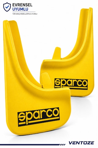 Sparco Universal Esnek Arka Paçalık Seti 2li Çamurluk Tozluğu Sarı