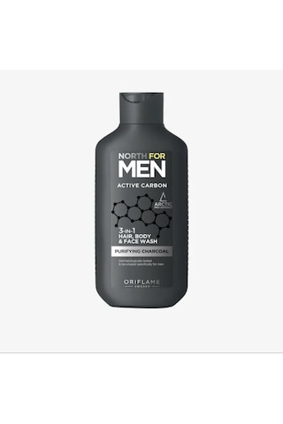 Oriflame For Men Active Carbon 3'ü 1 Arada Saç Yüz ve Vücut Yüz Temizleyici 250 ML
