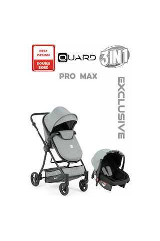 Quard Promax Travel Sistem Bebek Arabası Gri