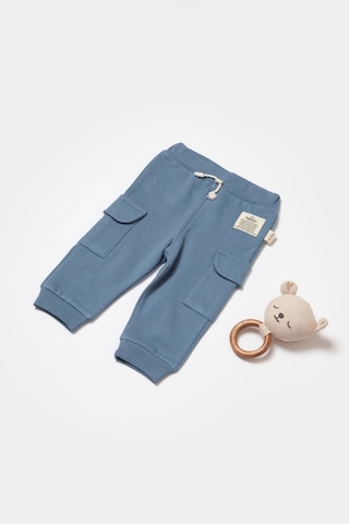 BabyCosy Bebek Cepli Pantolon, %100 Organik Pamuk, Bebek Ve Yenidoğan Serisi - Csy8017 Lacivert