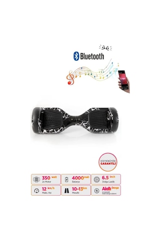 Citymate Hoverboard 6.5 inch Elektrikli Kaykay Scooter Bluetooth Hoparlörlü D02
