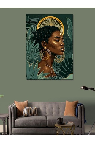 Kanvas Tablo Güneşli Afrikalı Kadın 70cmx100cm