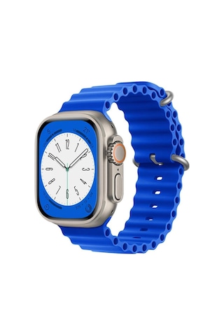 Forzacase Apple Uyumlu Watch Ultra 3 49mm İle Oluklu Ocean Silikon Kordon Kayış - Fc007