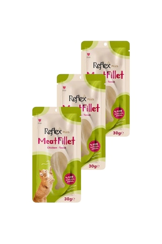 Meat Fillet Yetişkin Kediler İçin Ödül Maması Tavuk 30 Gr Üçlü Paket Meat Fillet Yetişkin Kediler İçin Ödül Maması Tavuk 30 Gr Üçlü Paket