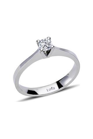 Lova D Renk 0,22 Karat Pırlanta Tektaş Yüzük - 1050040