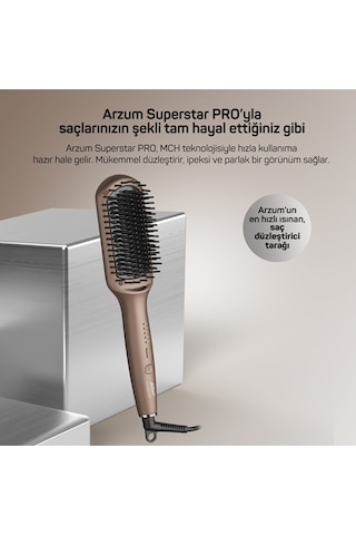 Arzum AR5082-T Superstar Pro Saç Düzleştirici Fırça