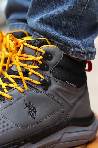 U.s. Polo Assn. Ry Waterproof Bağcıklı Outdoor Erkek Bot 867800000746 6 Gri Gri