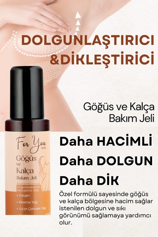 Dolgunlaştırıcı, Dikleştirici Göğüs Ve Kalça Büyütmeye Yardımcı Bakım Jeli 100 Ml X 2 Adet