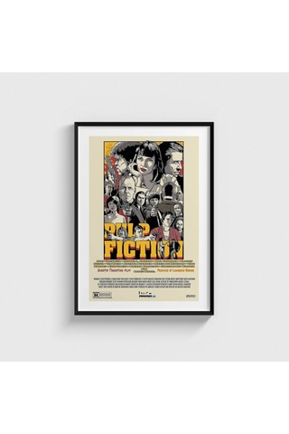 Pulp Fiction 1994 Film Posteri Tablo Çerçeveli Poster Duvar Dekorasyonu Siyah Çerçeveli Tablo Siyah Çerçeveli Tablo Dn11d332sıyah