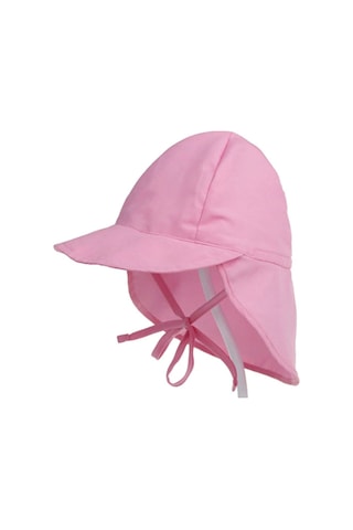 Upf50 + Uv Koruma Cabuk Kuruyan Ayarlanabilir Ince Kumas Bebek Kova Şapka 0-18 Ay Boyun Korumali Pembe