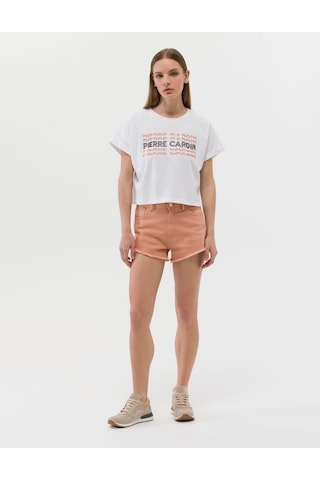 Pierre Cardin Kadın Bisküvi Jean Şort 50262766-vr233 Camel
