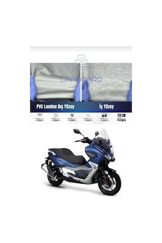 Carguard Rks Freccia 150cc Uyumlu Fitilli Motosiklet Brandası Motor Örtüsü-arka Çanta Uyumlu