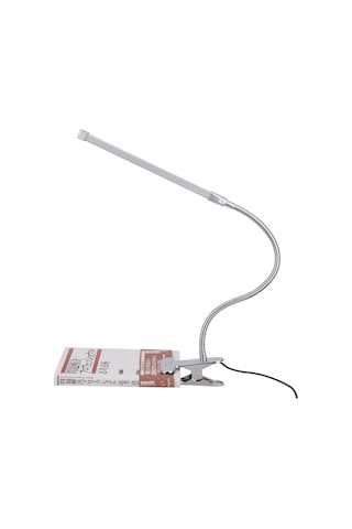 Yunboo 10w Monokrom Işıklı Şarjlı Sürekli Dimmable Klemli Lamba - Dormoda Yatak Odası Kitap Okuma Işığı Parlak Gümüş Gümüş