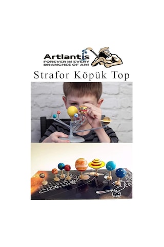 Güneş Sistemi Maketi İçin Strofor Köpük Top 20 Adet Yuvarlak Strafor Top Küre Okul Deney Köpük Toplar