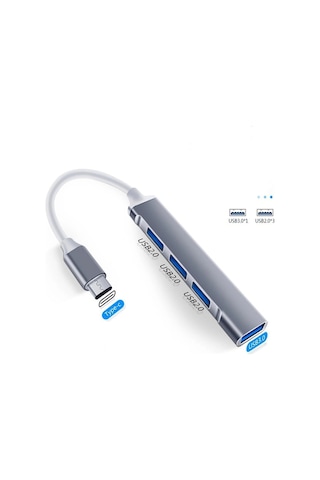 Eıma Ehb-12 Type-c Usb Çoklayıcı Hub 4 Port Usb 3.0 Dönüştürücü Adaptör