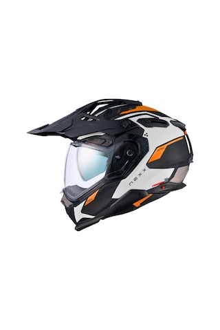 Nexx X.Wed 3 Keyo Mat Kapalı Kask Beyaz Siyah Turuncu M