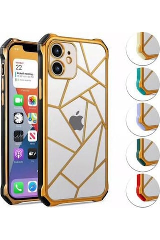 Apple Uyumlu iPhone 11 Elektro Lazer - Süper Darbe Emici - Kamera Korumalı Lüks Lazer Kılıf Arka Kapak Siyah