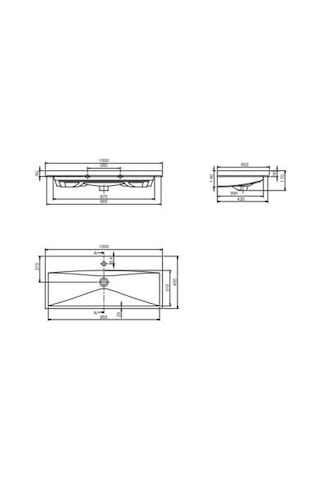 Turkuaz Seramik Elite Etajerli Lavabo 100 x 45 CM