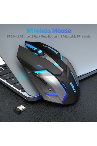 Novahub Kablosuz G859 Fare - Sessiz, 3 Dpı, Nefes Işığı, Bt 5.0/2.4g G859