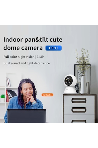 Geeksen Akıllı Ev İzleme Kamerası 1080p 5mp - İki Yönlü Konuşma, Enfrared Gece Görüşü, Hareket Algılama, 355 Dönüş, 256gb Tf Kart Desteği Eu Plug