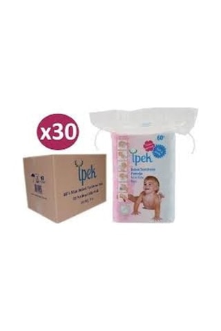 İpek Bebek Temizleme Pamuğu 60 Adet x 30 Paket İpek Bebek Temizleme Pamuğu 60 Adet x 30 Paket