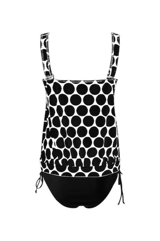 2 Adet/set Kadın Tankini Set U Yaka Kolsuz Puantiyeli Üstler Yan Büzgülü Yüzme Şortu Seti Hızlı Kuruyan Mayo Gül Kırmızısı