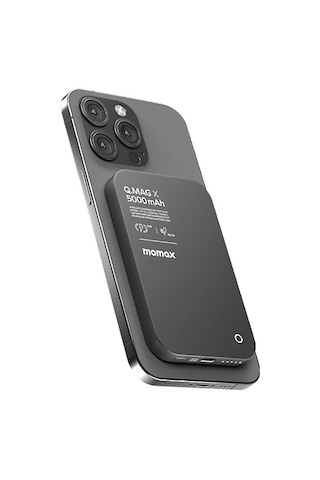 Momax Q.Mag X 5000 mAh Hızlı Şarj MagSafe Powerbank Siyah