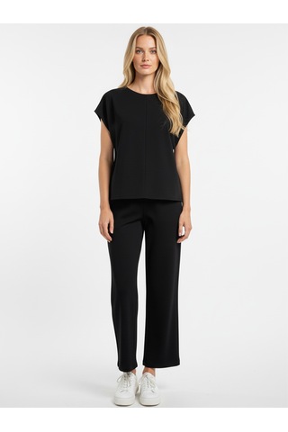 Xint Siyah Pamuk Dokulu Oversize Bluz 602588
