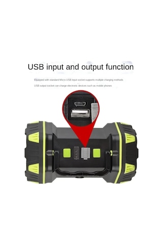Kargo F.b.ı F-262 Yeni Güçlü Çift Taraflı Taşınabilir Spot Ve Işıldak Usb Powerbank Şarjlı Fener Najmaddin Çok Renkli