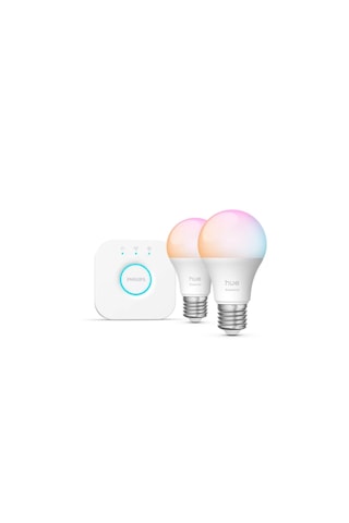 Philips Hue Essential 2'li E27 Ampul Başlangıç Seti 806 Lumen Beyaz - RGB