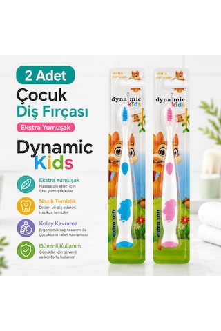 Dynamic Kids Ekstra Soft Çocuk Diş Fırçası 2 Adet