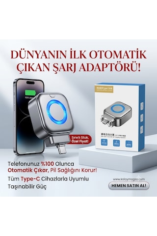 Type-c Akıllı Şarj Kesici Ve Ayırıcı Adaptör - 140w Hızlı Şarj Destekli Batarya Koruyucu Mini Aparat