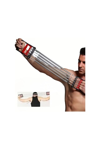 Mercansa Buffer Göğüs Genişletme Ve Kuvvet Egzersiz Aleti - 5 Yaylı 5 Kademeli Ayarlanabilir Fitness Ve Kuvvet Antrenmanı Ekipmanı