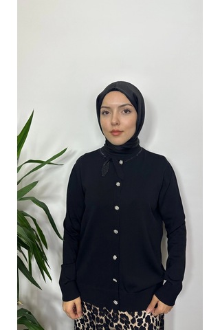 Ghisa Gh-26kobhrk3215-s Siyah Renk Hırka Çok Renkli