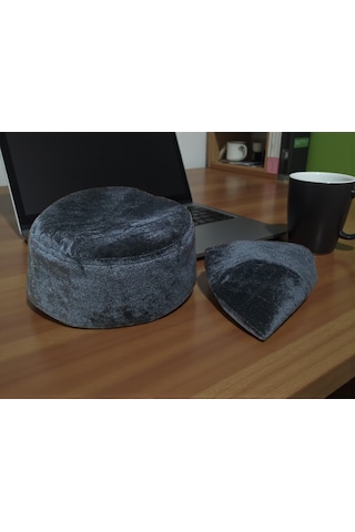 Kadife Takke Katlanır Takke Kalıplı Takke Sarık Sarılır Takke Siyah Takke T0003 56 Cm Diğer