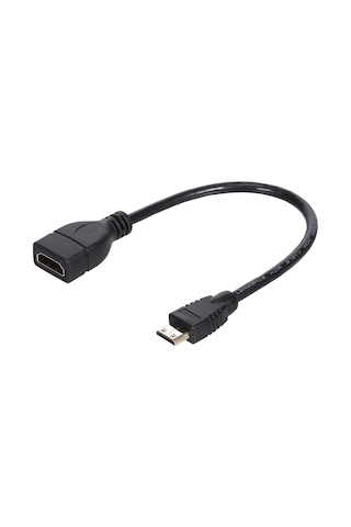 Youtek Mini Hdmı Ertension Kablosu Erkek'den Dişeye - 1080p, Altın Kaplı, 23cm - Kamera, Tablet, Tv, Projeksiyon Uyumlu