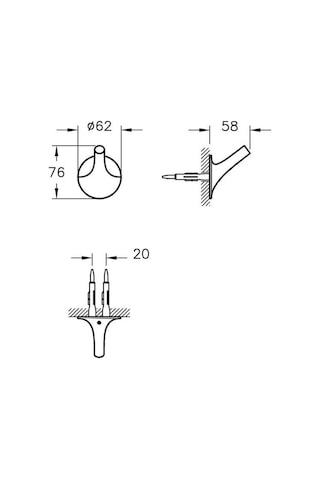 VitrA İstanbul Tekli Askı A48003 Çok Renkli