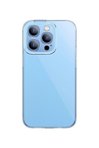 Baseus Simple Case Apple iPhone Uyumlu iPhone 14 Pro 6.1 Kamera Korumalı İnce Silikon Şeffaf Kılıf- 5775 Mavi