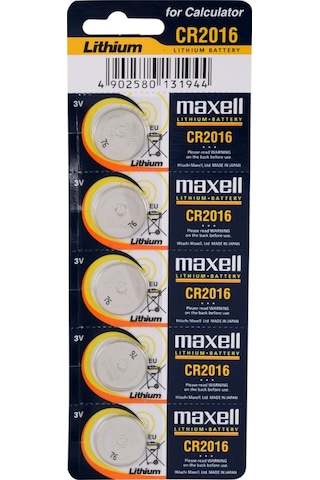 Maxell CR2016 3V Lityum Düğme Pil 5 x 4'lü