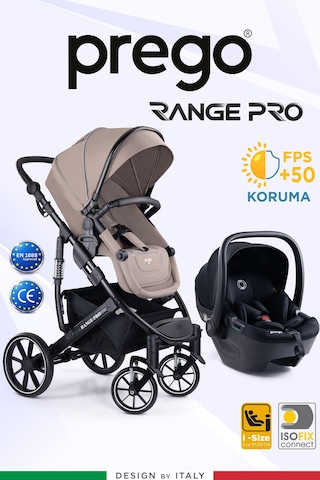 Prego Range Pro Portbebeli i-Size Sertifikalı Travel Bebek Arabası - UPF 50+ UV Korumalı