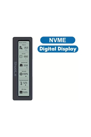 Elmpaly Büyük Ekranlı Sert Disk Sağlık Göstergeli Alüminyum Nvme Ssd Kutusu